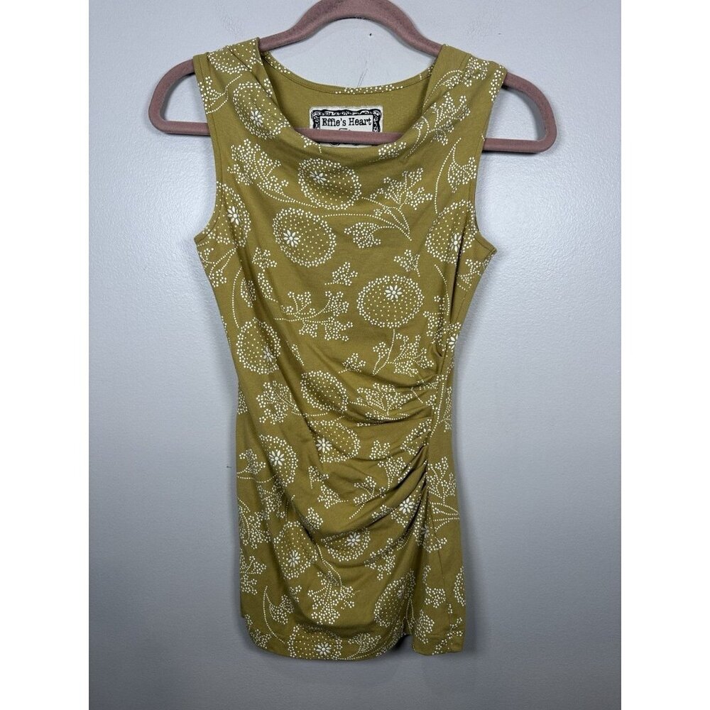 Effies Heart Bodycon dress Size Small Flower Ruching Retro